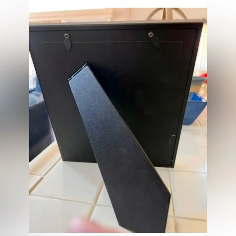 CRATE & BARREL Magnetic Chalkboard Frame  Fits 2 3x3 Photos Comes with Chalk NWT